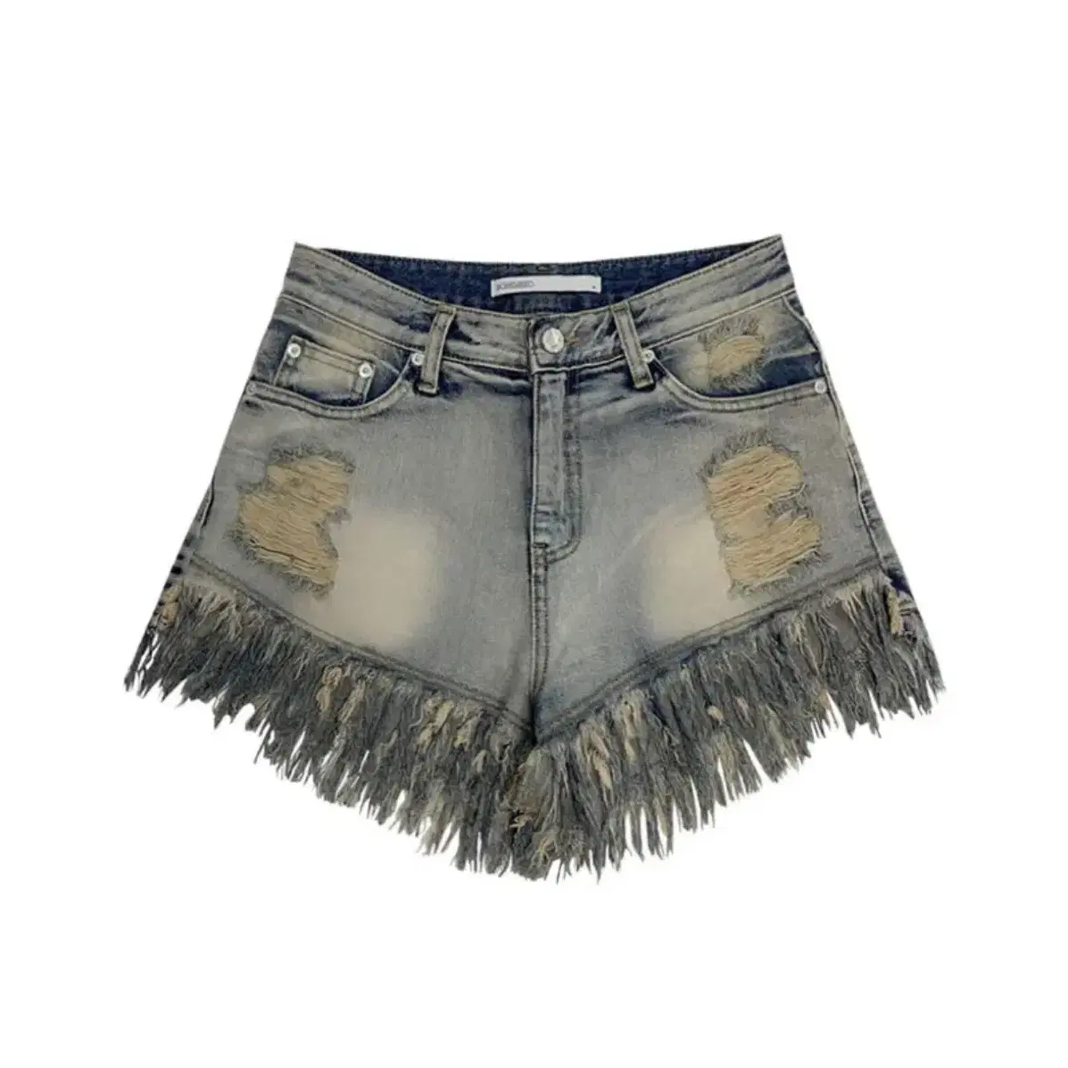 BOHEMIAN SEOUL] DESTROYED GRAY DENIM SHORTS 正規品 韓国
