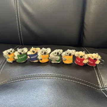 호주 기념품 코알라 봉제 인형 키링 8개 세트