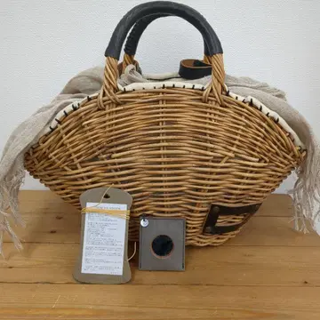 ebagos 내추럴 라탄 바스켓백