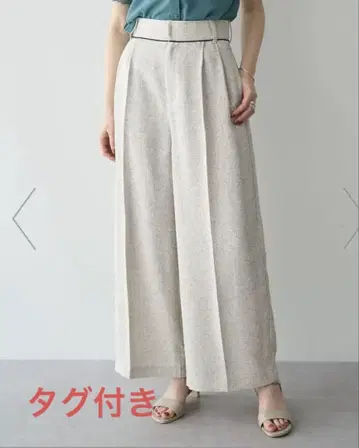 예카베카 새틴 파이핑 와이드 팬츠 택 포함