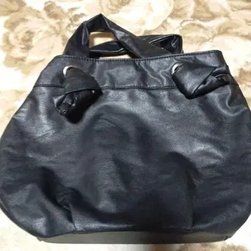 블랙 크리스탈 장식 숄더백