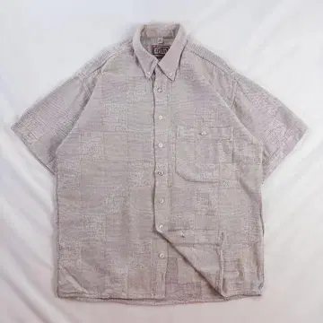 빈티지 구제 의류 90s 버튼 다운 입체 에스닉 블록 올 패턴 셔츠