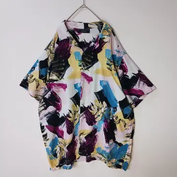 [인기] 총 오픈 칼라 셔츠 레이온100 멀티컬러 2XL