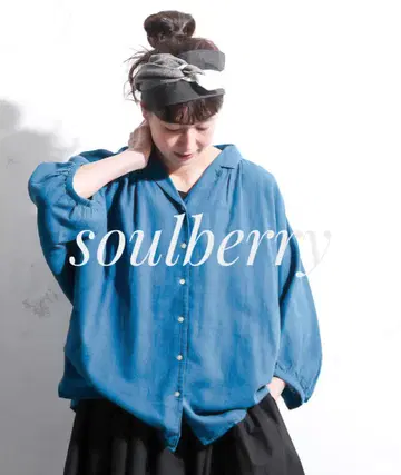 서울 베리 코튼 린넨 오펜 블라우스