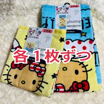 시마무라 신상 헬로키티 일광화상 페이스타월 1장 핸드 타월 1장