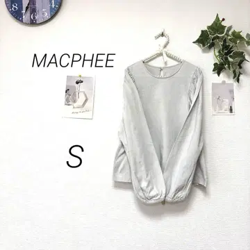 9359 MACPHEE 맥피 퍼프 슬리브 긴팔 티셔츠 S 무지