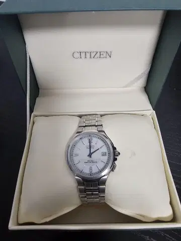 CITIZEN 아날로그 손목시계 실버 엑시드