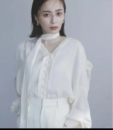 anuans 형태 슬리브 태국 블라우스 화이트 아이보리