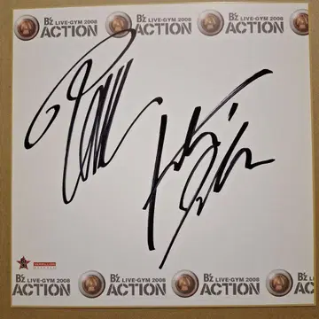 B'z -2008 ACTION 사인 색지