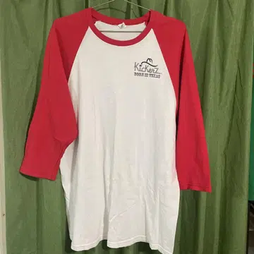 Kickerz Born in Texas 래글런 T 셔츠 빨간색