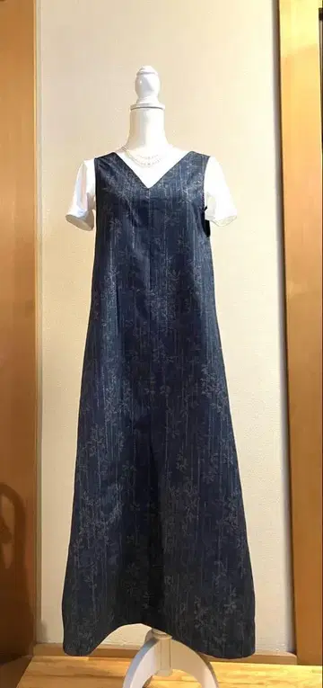 기모노 리메이크 핸드메이드 V넥 원피스