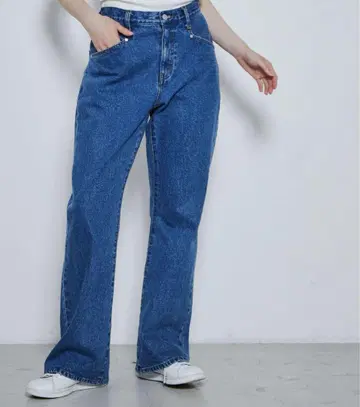 플레어 데님 팬츠 인디고 블루 WEGO