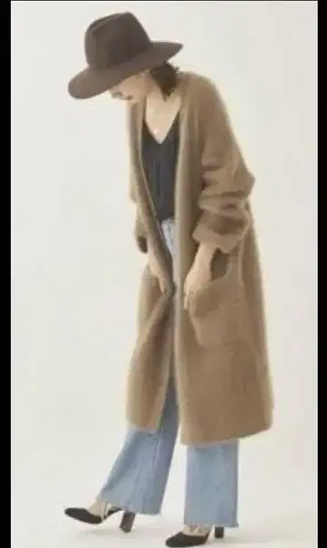 plage 가디건 Fur 아제로 롱 가디건