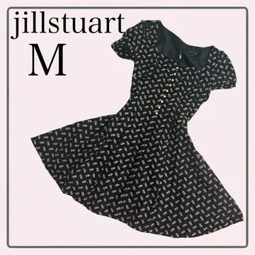 JILL STUART 원피스 펄 버튼 플레어 고급 걸리시 자수