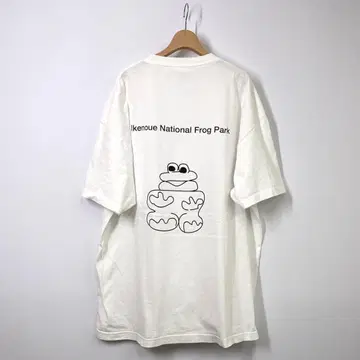 MIN-NANO 민나노 반팔 티셔츠 2XL 사이즈 화이트 흰색 개구리