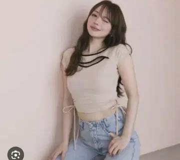 택 포함 새상품 andmary 루나 걸즈 상의 베이지 앤드마리