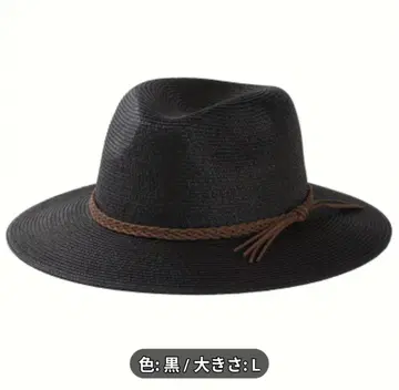 BH14681 블랙 클래식 페도라 햇 남녀 공용 트래블 비치 햇