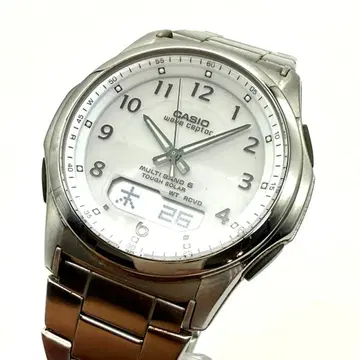 CASIO 카시오 웨이브 셉터 멀티 밴드 전파 솔라 손목시계 화이트2