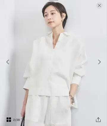 UNITED ARROWS 유나이티드 애로우즈 린넨 돌먼 셔츠