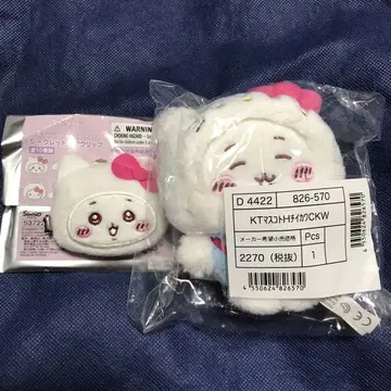 치이카와 산리오 콜라보 마스코트 홀더 헤어 클립 치이카와 키티