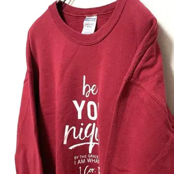 저지 맨투맨 트레이닝복 he YOU nigne 레드 빨간색 구제 의류