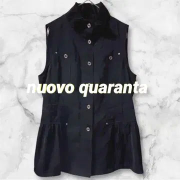 Ld309*누오보쿠아란타 베스트 밑단 플레어 하이넥 지퍼