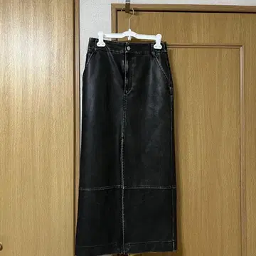 JEANASIS 가죽 슬릿 스커트