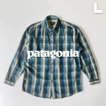 Patagonia 1999년 제 옴브레 체크 얀 다이 워크 셔츠 L