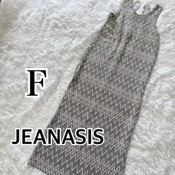 JEANASIS 슬리브리스 니트 원피스 F 지그재그 패턴