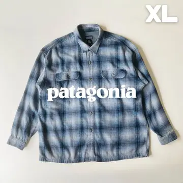 Patagonia 2001년 제작 옴브레 체크 헤비 플란넬 셔츠 XL