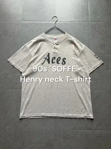 90s SOFFE 헨리넥 티셔츠 베이스볼 셔츠 빈티지