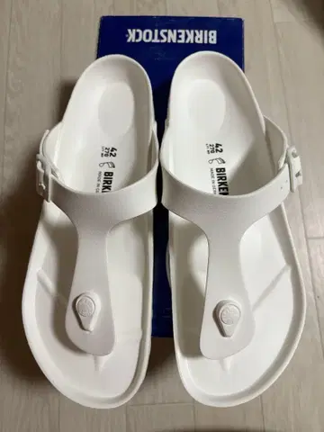 미사용 새상품 BIRKENSTOCK 플립플랍 화이트 42