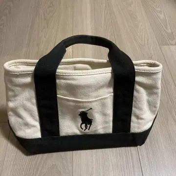 Ralph Lauren 토트백 아이보리/블랙