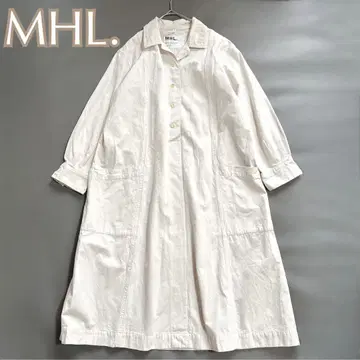 새상품급 마가렛호웰 셔츠 원피스 코튼 베이지 롱