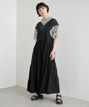 sumi style 티어드 점퍼 스커트 스미 스타일