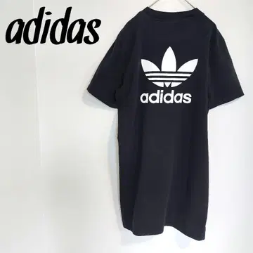 adidas 블랙 반팔 원피스 여성용 티셔츠