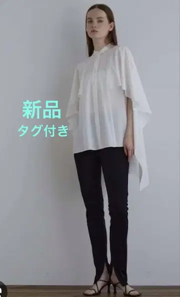 루필 LE PHIL 플레인 스트레치 케이프 블라우스 택 포함 새상품