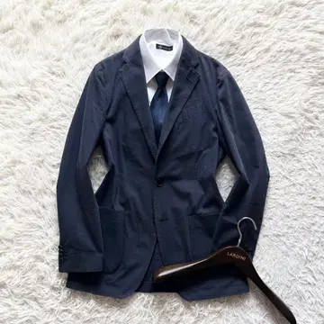 <>LARDINI 새로운 로고 네이비 봄/여름 코튼 자켓 사이즈 46