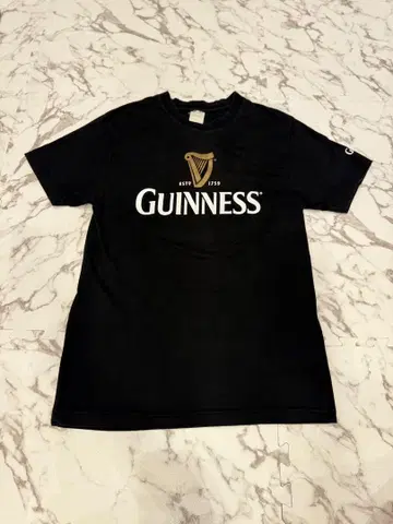 Guinness 블랙 티셔츠 기업 술 로고 구제 의류