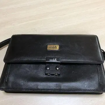 condotti 블랙 가죽 클러치백
