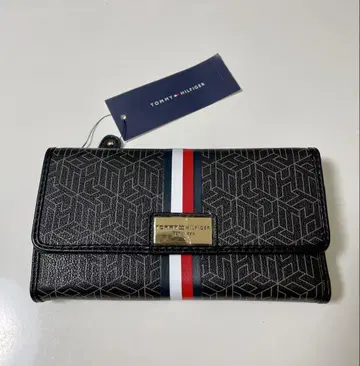Tommy Hilfiger 3단 폴더형 지갑 기하학 패턴