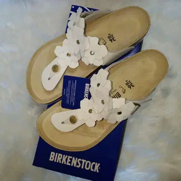한정판 모델 [BIRKENSTOCK] 기제 플라워 샌들 화이트 23cm