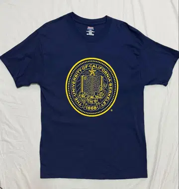 캘리포니아 대학 버클레이 캠퍼스 티셔츠 Hanes 네이비 코튼