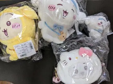 4개 치이카와 (먼작귀) 산리오 토끼 하치와레 봉제 인형 마스코트 미니백