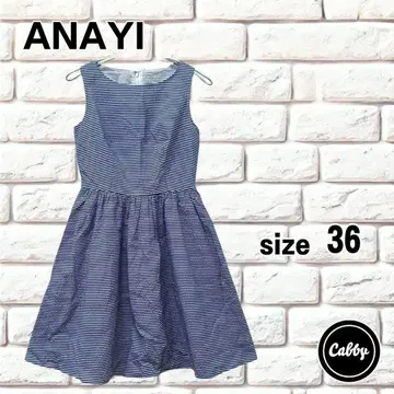 ANAYI 아나이 보더 무늬 슬리브리스 원피스