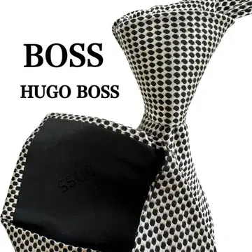 HUGO BOSS 휴고 보스 실버 도트 무늬 슬림 넥타이 빈티지
