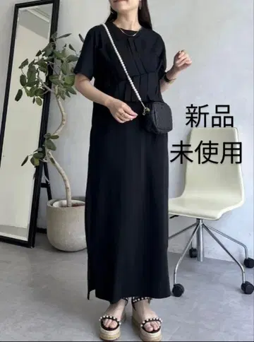 택 포함 새상품 prose verse 프릴 개더 도킹 컷 원피스