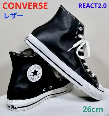 CONVERSE 컨버스 가죽 하이컷 스니커즈 REACT 2.0 26cm
