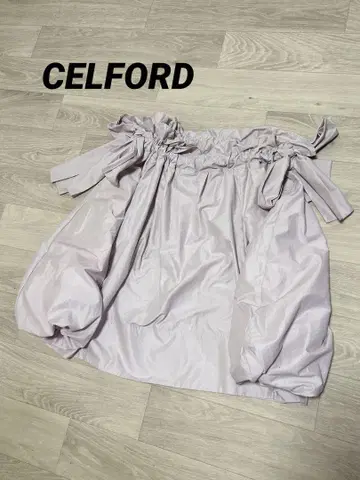 CELFORD 셀포드 숄더 리본 개더 블라우스