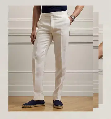 [미사용 새상품] Ralph Lauren 퍼플 라벨 린넨 팬츠 32